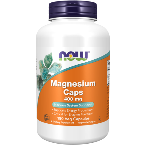 NOW MAGNESIUM 400MG 180 VEG CAPSULES